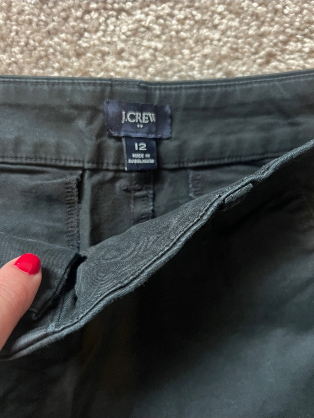 LOT 4 J Crew shorts women’s size 12. Khaki, black, grey & green - Picture 6 of 10